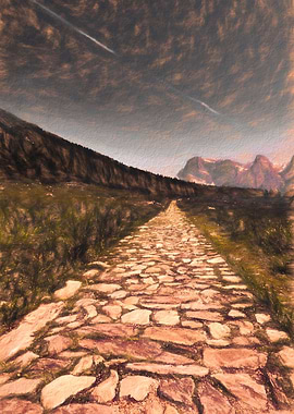 trail in the mountain