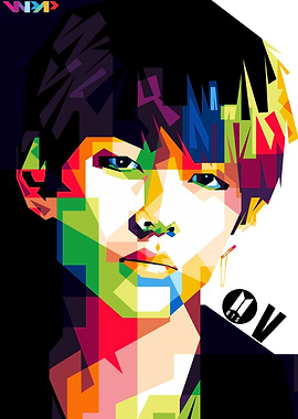 Taehyung BTS in Pop Art