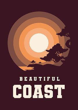 Beautiful Coast Silhouette