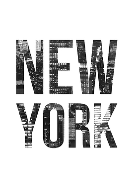 New York text art