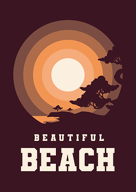 Beautiful Beach Silhouette