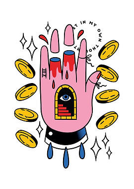 HAND PSYCHEDELIC TATTOO