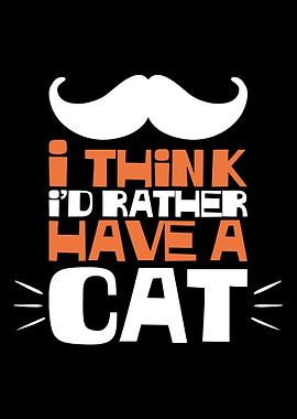 Funny Cat Lover Moustache