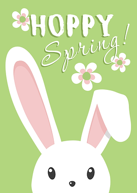 Hoppy Spring Cute Bunny