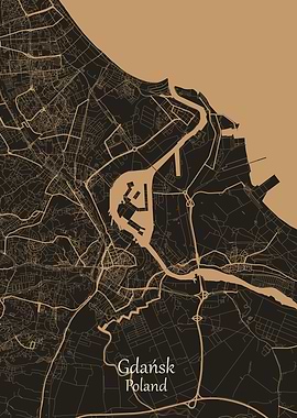 Gdansk City Map Poland