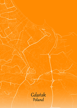 Gdansk City Map Poland