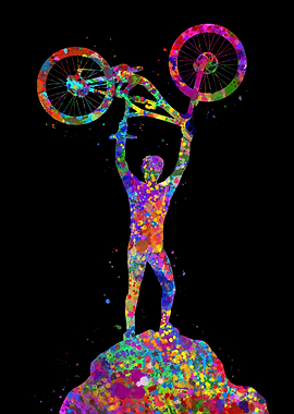 Lifting mountain bike