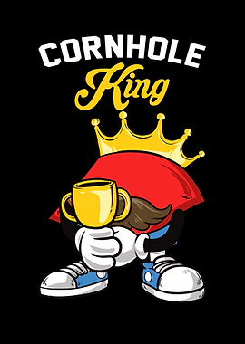 Cornhole King Funny Player