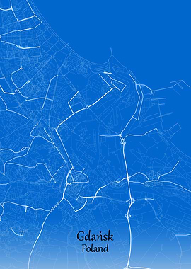 Gdansk City Map Poland