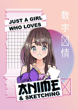 Anime And Sketching Girl