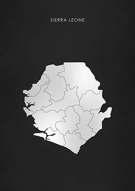 Silver Sierra Leone Map