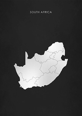 Silver South Africa Map