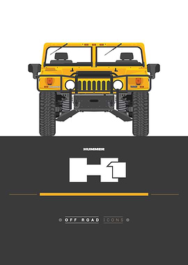 H1 yellow black poster