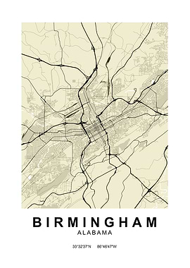 Birmingham Alabama Map