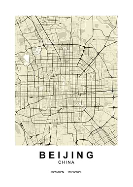 Beijing Classic Street Map