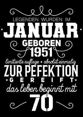 1951 Baujahr 70 Jahre Shir