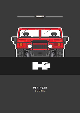 H1 red black poster