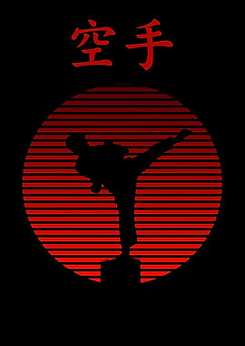 head Kick Karate Silhouete