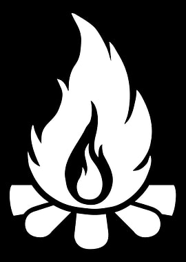 Camping bonfire