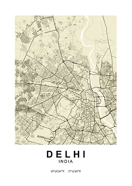 Delhi Classic Street Map