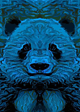 Panda Bear Blue Art