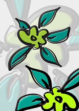 Plants emboss plastic 12