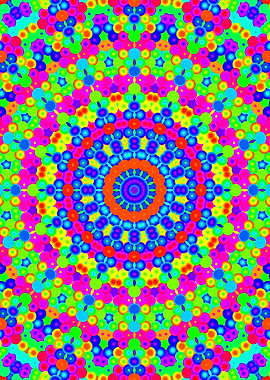 Funky Neon Mandala