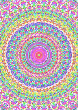 Flashy Rainbow Mandala
