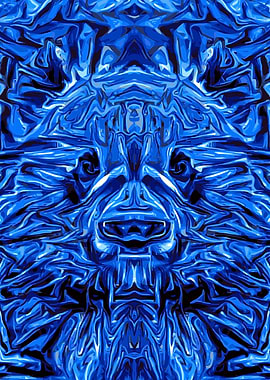 Panda Bear Fluid Art