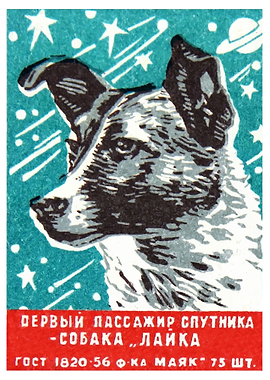 Soviet CCCP Laika Poster