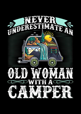 Old Woman With RV Camper