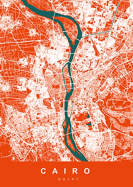 Cairo City Map Egypt