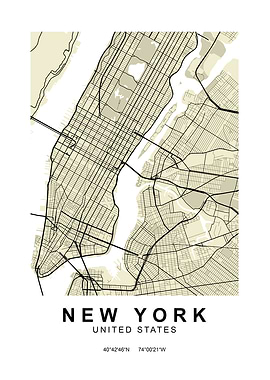 New York Classic Map