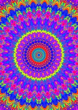 Funky Vibrant Mandala