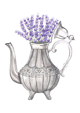 Lavender in a Teapot