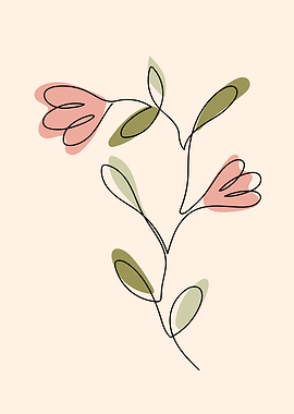 Plant with Flowers Art 2