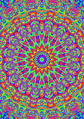 Psychedelic Groovy Mandala