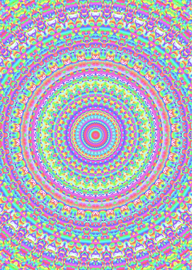 Trippy Colorful Mandala