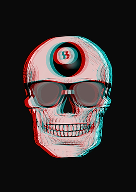 8 Ball Skull