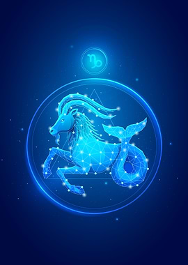 Capricorn Zodiac Neon