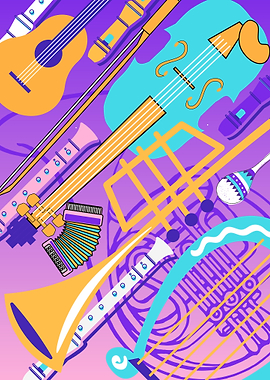 Music Instrument Pop Art 3