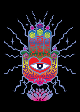 Psychedelic Hand Shiva