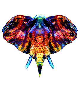 Elephant Art Colorful