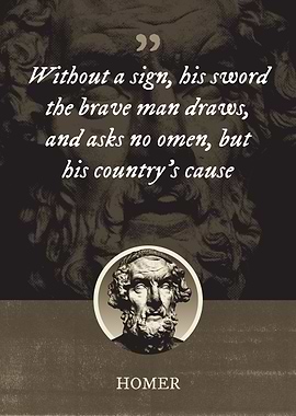 Without a sign his sword