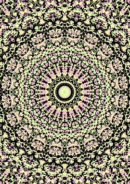 Vibrant Trippy Mandala