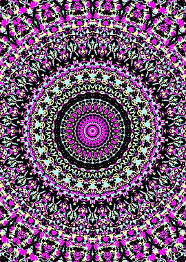 Colorful Groovy Mandala