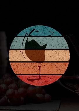 Wine Glass Sunset Grunge