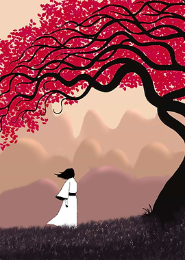 samurai under the tree