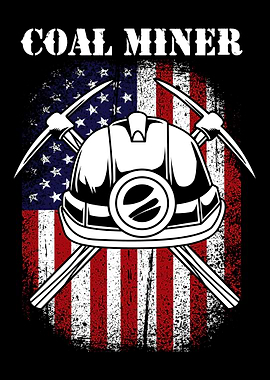 Coal Mine American Flag