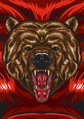 Angry Bear Head